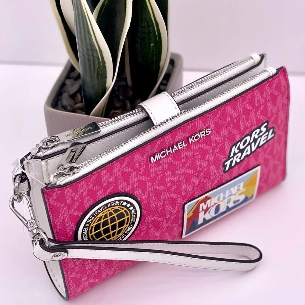 Michael Kors Jet Set Travel DoubleZip Wallet Wristlet